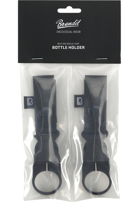 Brandit Belt and Molle Loop Bottle Holder 2 Pack black - UNI