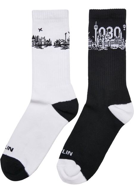 Mr. Tee Major City 030 Socks 2-Pack black/white - 35–38