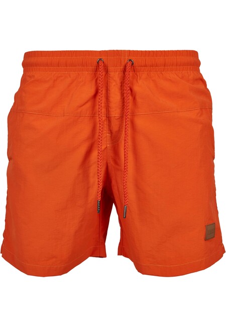 Urban Classics Block Swim Shorts rust orange - S