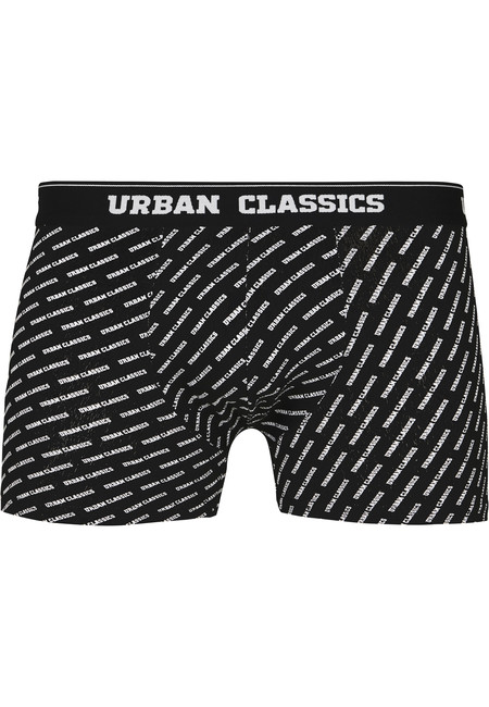 Urban Classics Boxer Shorts 5-Pack bur/dkblu+wht/blk+wht+aop+blk - 3XL
