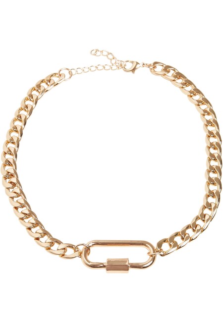Urban Classics Fastener Necklace gold - UNI