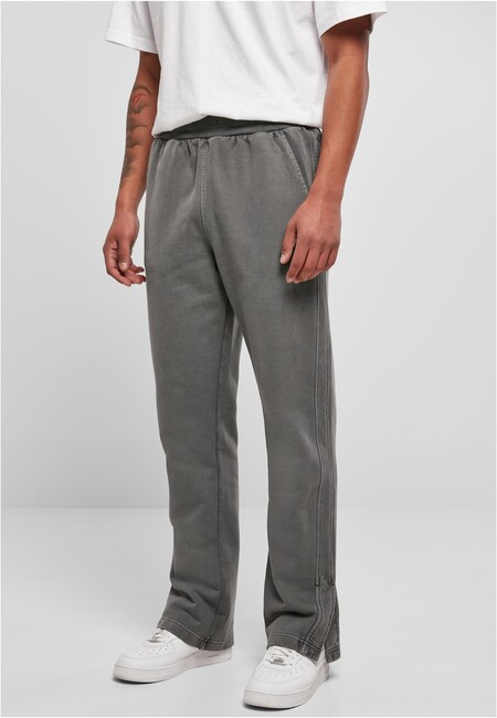 Urban Classics Heavy Terry Garment Dye Slit Sweatpants darkshadow - XL