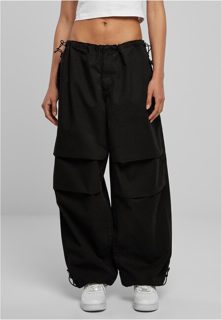 Urban Classics Ladies Cotton Parachute Pants black - S