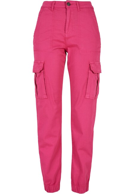 Urban Classics Ladies Cotton Twill Utility Pants hibiskus pink - 32
