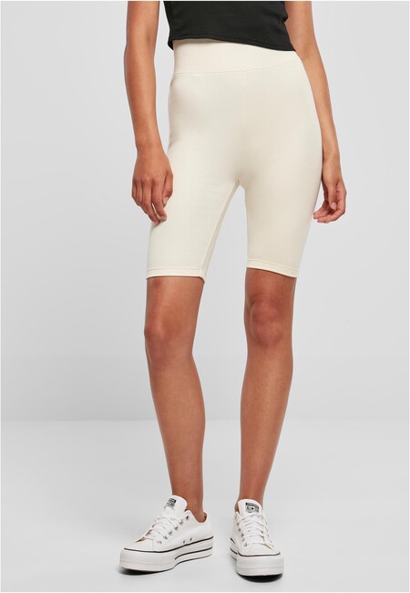 Urban Classics Ladies High Waist Cycle Shorts whitesand - XL