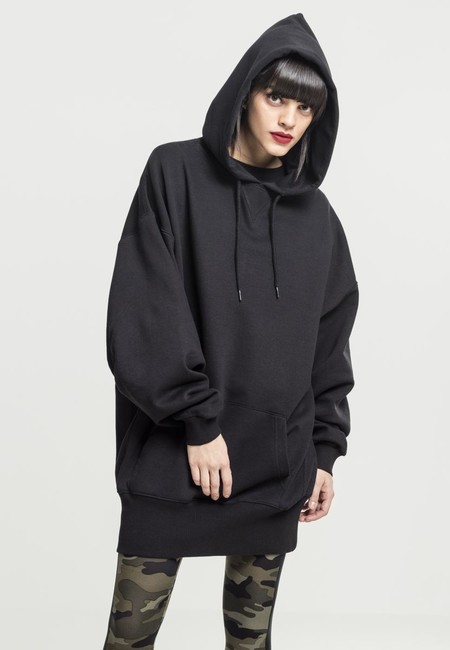 Urban Classics Ladies Long Oversize Hoody black - XS