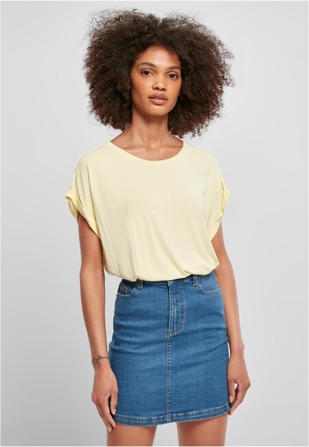 Urban Classics Ladies Modal Extended Shoulder Tee softyellow - L