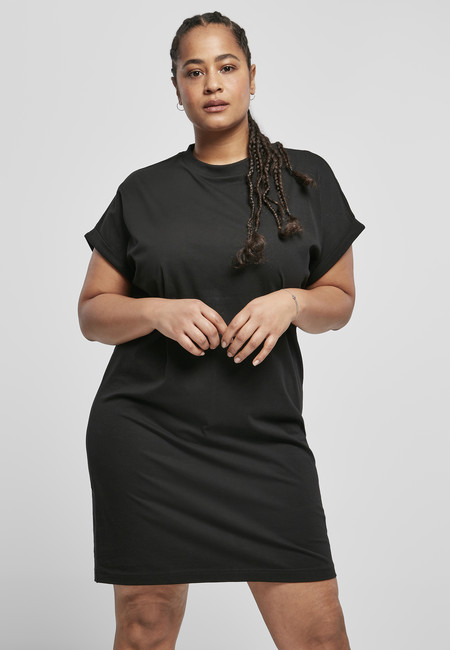 Urban Classics Ladies Organic Cotton Cut On Sleeve Tee Dress black - M