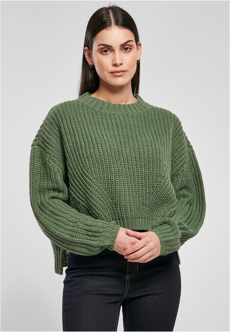 Urban Classics Ladies Wide Oversize Sweater salvia - XXL