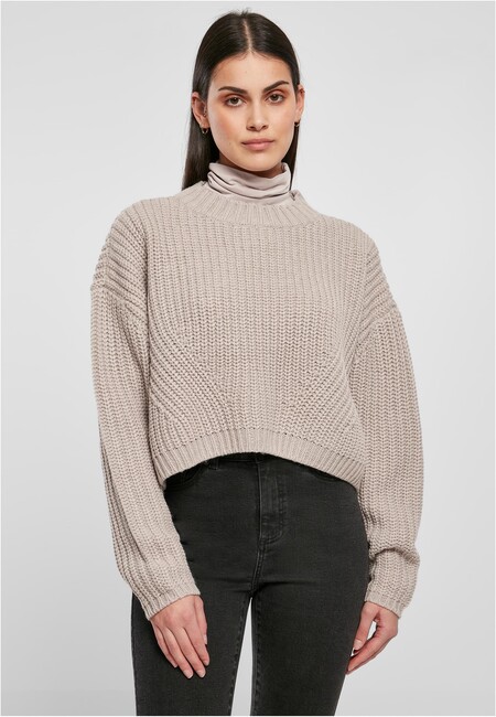 Urban Classics Ladies Wide Oversize Sweater warmgrey - XXL