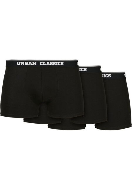 Urban Classics Organic Boxer Shorts 3-Pack black+black+black - M