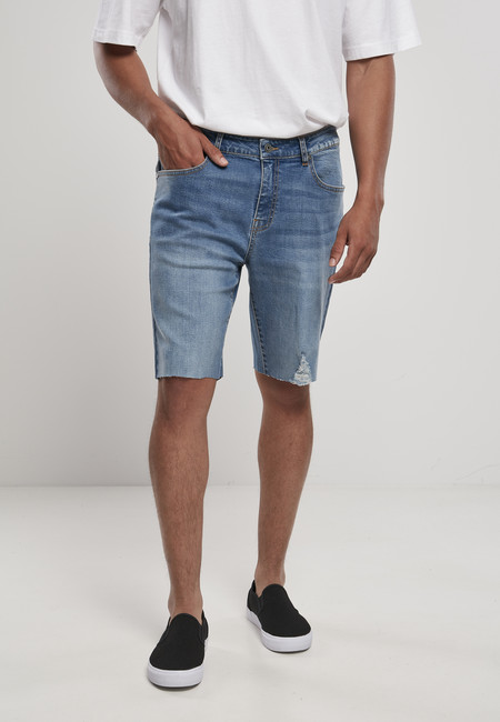 Urban Classics Relaxed Fit Jeans Shorts light destroyed washed - 28