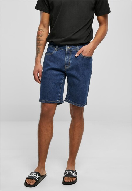 Urban Classics Relaxed Fit Jeans Shorts mid indigo washed - 28