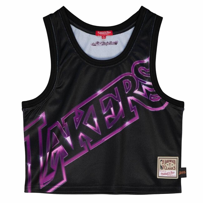 WMNS Mitchell & Ness Los Angeles Lakers Women\'s Big Face 4.0 Crop Tank black - M