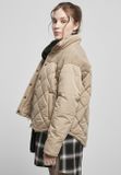 Urban Classics Ladies Oversized Diamond Quilt Puffer Jacket softtaupe