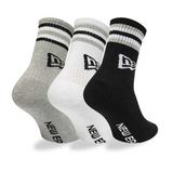 Ponožky New Era Retro Stripe crew 3pack socks Black White Grey Unisex