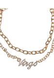 Urban Classics Diamond Zodiac Golden Necklace virgo