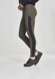 Urban Classics Ladies Jacquard Camo Striped Leggings darkolive/blackcamo