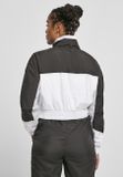 Ladies Starter Colorblock Pull Over Jacket black/white