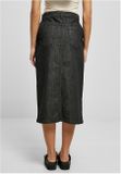 Urban Classics Ladies Midi Denim Skirt black washed