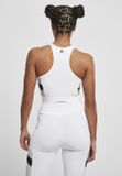 Ladies Starter Sports Cropped Top white/black
