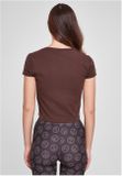 Urban Classics Ladies Stretch Jersey Cropped Tee brown