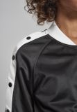 Urban Classics Ladies Button Up Track Jacket blk/wht/blk