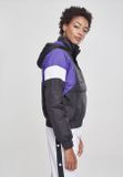 Urban Classics Ladies 3-Tone Padded Pull Over Jacket black/ultraviolet/white