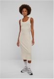 Urban Classics Ladies Rib Top Dress whitesand
