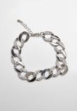 Urban Classics Basic Diamond Necklace And Bracelet Set silver