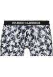 Urban Classics Men Boxer Shorts Double Pack palm aop+white