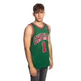 Mitchell &amp; Ness Chicago Bulls #1 Derrick Rose green Swingman Jersey