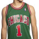 Mitchell &amp; Ness Chicago Bulls #1 Derrick Rose green Swingman Jersey