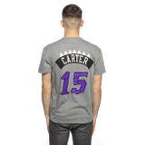 T-shirt Mitchell &amp; Ness Toronto Raptors # 15 Vince Carter Name &amp; Number Tee grey