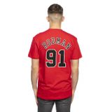T-shirt Mitchell &amp; Ness Chicago Bulls # 91 Dennis Rodman Name &amp; Number Tee red