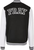 Mr. Tee Pray College Jacket blk/wht