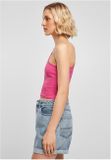 Urban Classics Ladies Cropped Asymmetric Top brightviolet