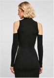 Urban Classics Ladies Rib Knit Cut Out Sleeve Longsleeve black