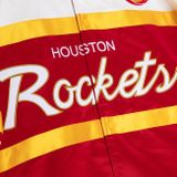 Mitchell &amp; Ness Houston Rockets Special Script Heavyweight Satin Jacket red
