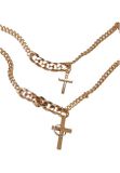 Urban Classics Various Chain Cross Necklace gold