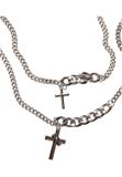 Urban Classics Various Chain Cross Necklace silver