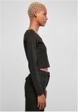 Urban Classics Ladies Organic Cropped Longsleeve black