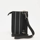 Karl Kani Pinstripe Fake Leather Small Pouch Bag black