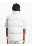 DEF Shiny Puffer vest white