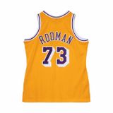 Mitchell &amp; Ness Los Angeles Lakers #73 Dennis Rodman Swingman Jersey yellow