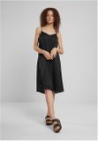 Urban Classics Ladies Viscose Satin Slip Dress black