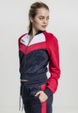 Urban Classics Ladies Short Raglan Track Jacket navy/fire red/white