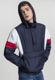Urban Classics 3 Tone Pull Over Jacket navy/white/fire red