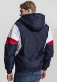Urban Classics 3 Tone Pull Over Jacket navy/white/fire red