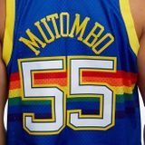 Mitchell &amp; Ness Denver Nuggets #55 Dikembe Mutombo blue Swingman Jersey